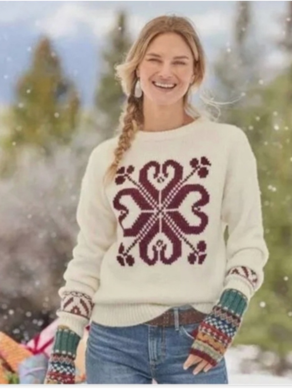 Sundance Snow Haven Nordic Crewneck Sweater